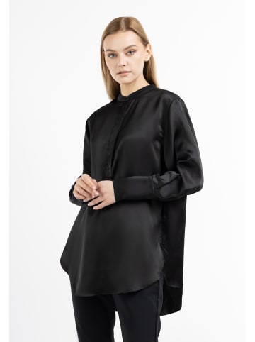 DreiMaster Klassik Damen Langarmbluse in Schwarz