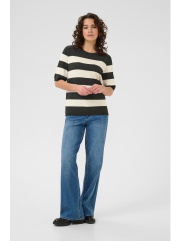 Kaffe Strickpullover KAlizza Regular fit in DGM/Turtledove Wide Stripe