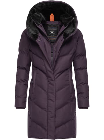 ragwear Steppmantel Natalka Cosy in Plum