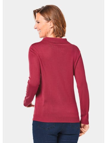 GOLDNER Pullover Aufwendig gearbeiteter Pullover in rot