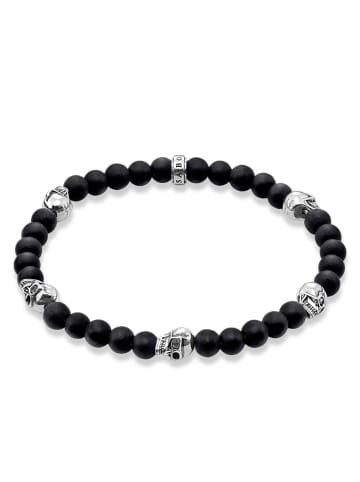 Thomas Sabo Armband Totenkopf in silber, schwarz