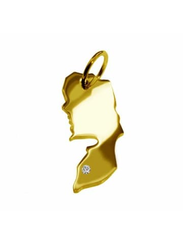 Schmuckador Anhänger Palästina mit Brillant 585 Gelbgold in gold