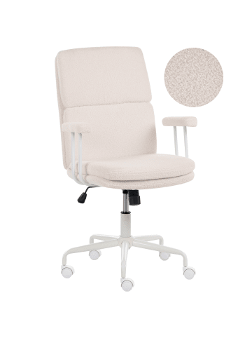Beliani Bürostuhl VERO in Weiß/Schwarz - (W) 62 x (H) 100 x (L) 65 cm
