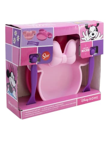 Disney Minnie Mouse Disney Minnie Mouse Kindergeschirr-Set 4-teilig – Teller, Schale in Mehrfarbig