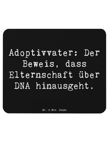 Mr. & Mrs. Panda Mauspad Adoptivvater Liebe mit Spruch in Schwarz