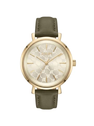 JOOP! Quarzuhr Edelstahl, IP gold in Khaki