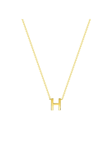 Lucardi 375 Gold Halskette "Buchstabe H" Buchstabe