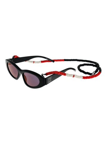 HUGO Unisex Sonnenbrille Katzenauge Schwarz