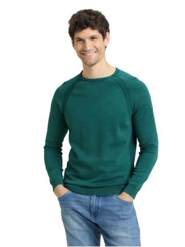 Tom Tailor Pullover ACID WASH KNIT in Grün