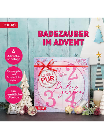 ROTH PUR Adventskalender mit nur 4 Türchen, gefüllt - Badezauber in Bunt