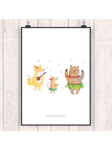 Mr. & Mrs. Panda Poster Waldtiere Aloha ohne Spruch in Weiß