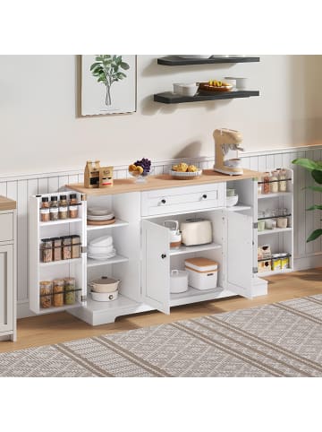 ABRIHOME Multifunktions Sideboard 138 cm mit Stauraum & Kippschutz in Natürlich