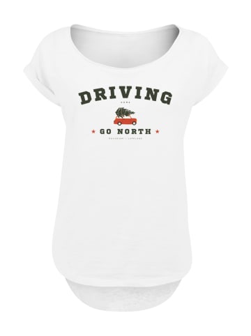 F4NT4STIC Long Cut T-Shirt Driving Home Weihnachten in weiß