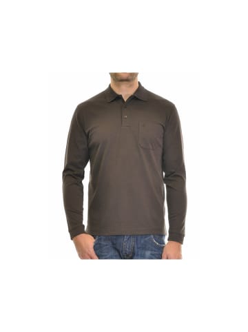 Ragman Poloshirt langarm in schwarz