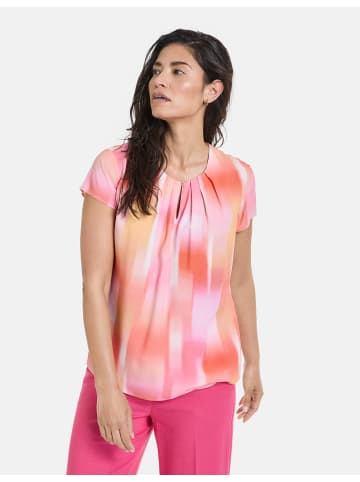 Gerry Weber Bluse Kurzarm in Lila/Pink Druck