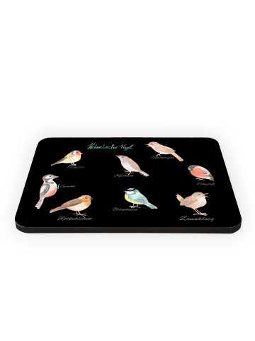 Mr. & Mrs. Panda Kühlschrankmagnet Heimische Vögel mit Spruch in Schwarz