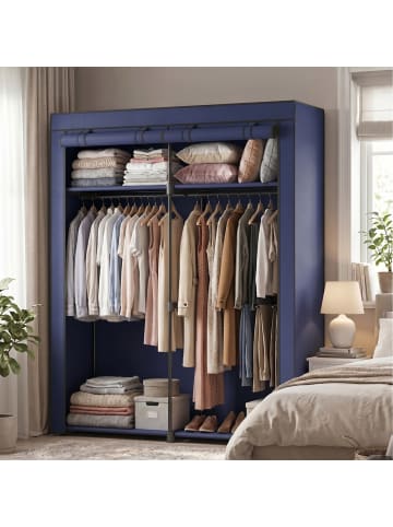 SONGMICS Kleiderschrank Rylan in Dunkelblau - (B)43 x (H)174 x (T)140 cm