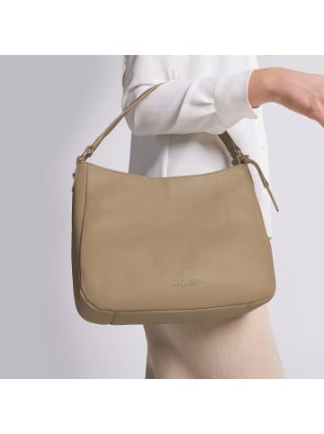 Lazarotti Bologna Leather Hobo Schultertasche Leder 27 cm in sand