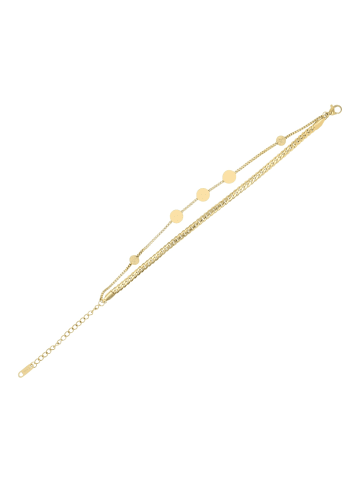 Adeliás Damen Armband aus Edelstahl 18+3 cm in gold