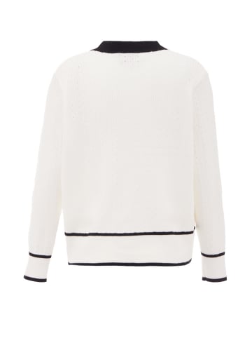 NALLY Damen Strickjacke in Weiss Schwarz