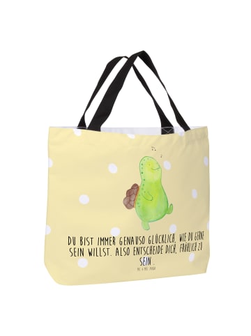 Mr. & Mrs. Panda Schultertasche Schildkröte Pfeifen mit Spruch in Gelb Pastell
