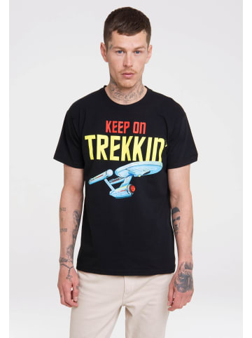 Logoshirt T-Shirt Star Trek – Keep On Trekkin' in schwarz