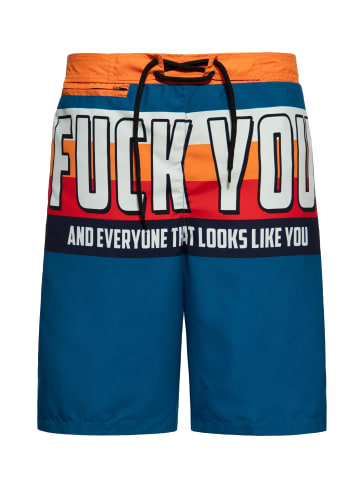 King Kerosin King Kerosin Badeshorts Fuck You in blau