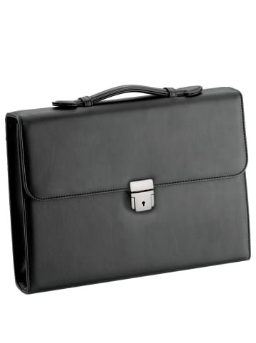 D&N Easy Business Konferenzmappe feingenarbtes PU 36 cm in schwarz