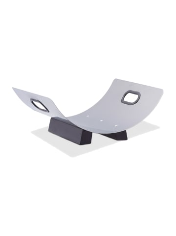 relaxdays Kaminholzkorb in Silber - (B)41 x (H)16 x (T)33 cm