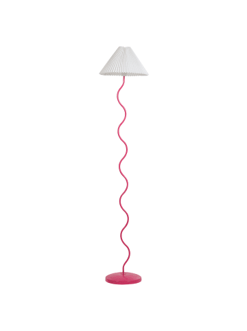 Beliani Stehleuchten JIKAWO in Rosa/Weiß - (W) 25 x (H) 161 x (L) 25 cm