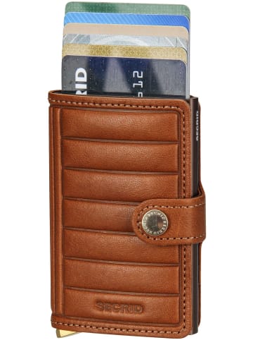 Secrid Geldbörse Premium Miniwallet Emboss Lines in Cognac