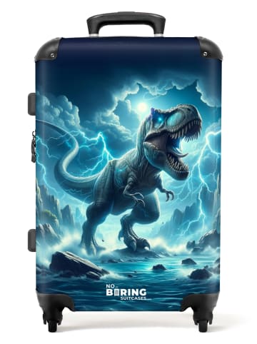 NoBoringSuitCases Suitcase, Koffer, Reisekoffer T-Rex blau