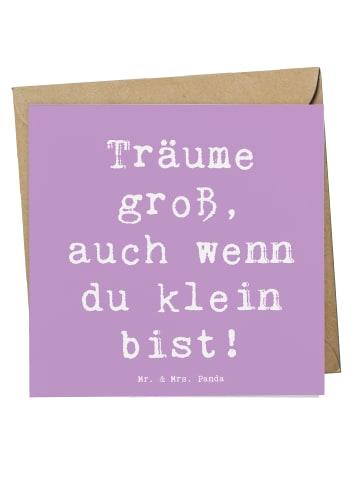 Mr. & Mrs. Panda Glückwunschkarte Spruch Alleine schlafen lernen... in Lavendeltraum
