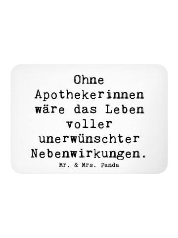 Mr. & Mrs. Panda Magnet Spruch Apothekerin Nebenwirkung mit Spruch in Weiß