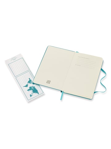 Moleskine Notizbuch mit festem Einband, 70g-Papier, Blanko "Classic" in Riff Blau