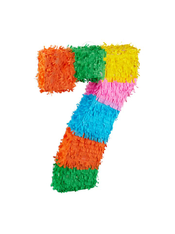relaxdays 3tlg. Pinata Set "Zahl 7" in Bunt