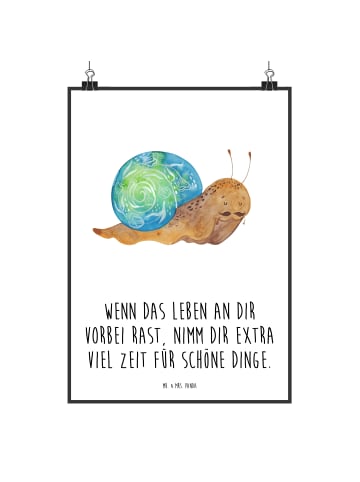 Mr. & Mrs. Panda Bild Schnecke Sir mit Spruch in Weiß