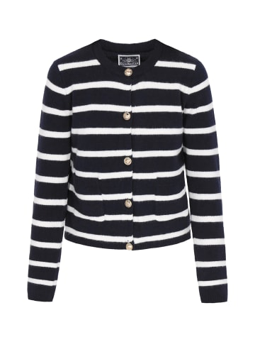 DreiMaster Maritim Women Cardigan in navy offwhite stripe