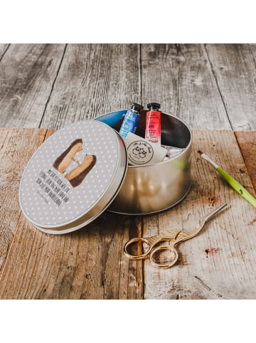 Mr. & Mrs. Panda Dose Igel Liebe mit Spruch in Grau Pastell