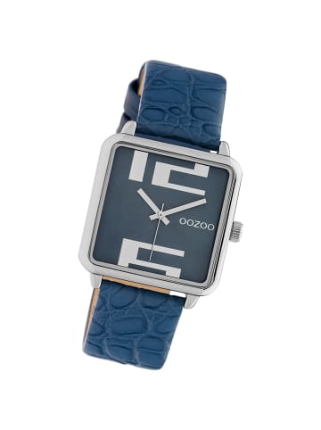 Oozoo Analog-Armbanduhr Oozoo Timepieces dunkelblau extra groß (ca. 30x30mm)