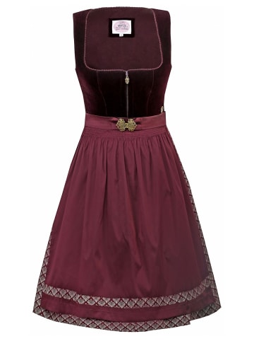 MarJo Mididirndl AMORBACH in dunkelrot