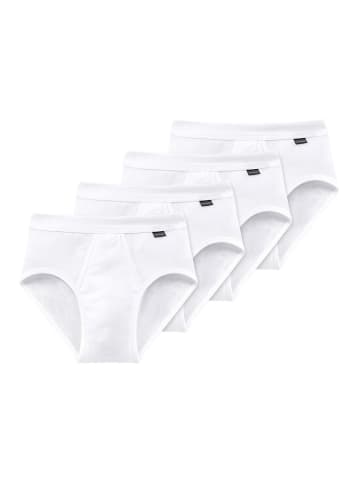 Schiesser Slip / Unterhose Cotton Essentials Feinripp in Weiß