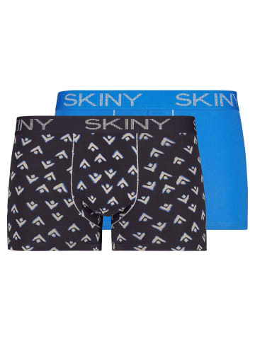 Skiny Boxershort 2er Pack in Dunkelblau/Ethno