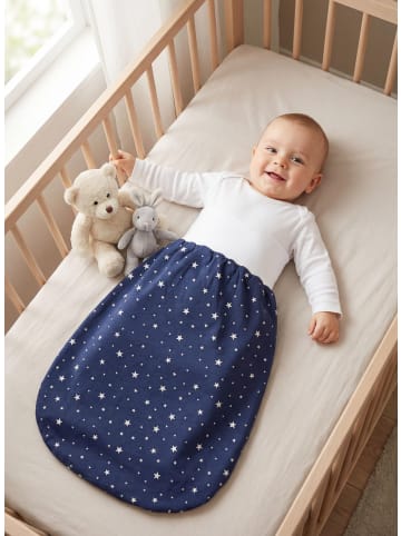 TupTam Baby Strampelsack mit breitem Bund Unwattiert in blau