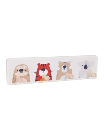 relaxdays Kindergarderobe in Braun/ Grau - (B)38 x (H)10 x (T)5,5 cm
