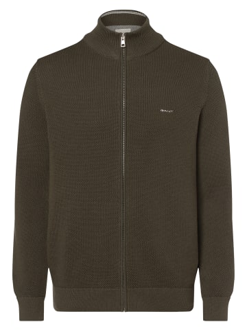 Gant Strickjacke in oliv