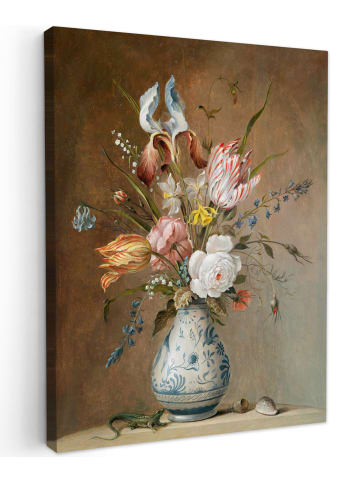OnlyWow Leinwand Bilder Blumenvase