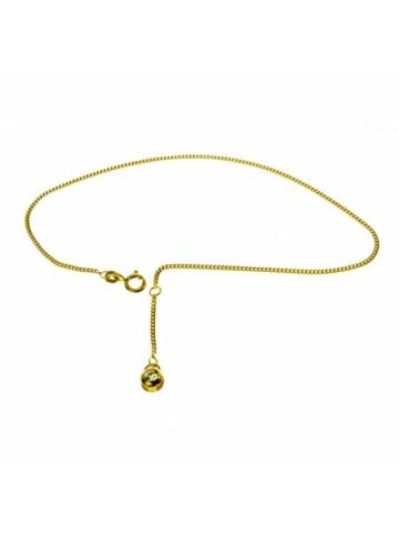 Schmuckador Fusskettchen - 25cm - 333 Gelbgold mit Zirkonia-Anhänger in gold