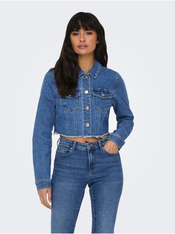 ONLY Cropped Jeansjacke Kurze Denim Übergangsjacke ONLWONDER in Blau-3