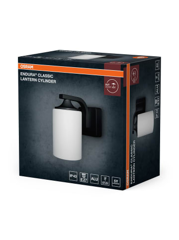 Osram Wandleuchte, ENDURA Classic, Schwarz, E27, IP43